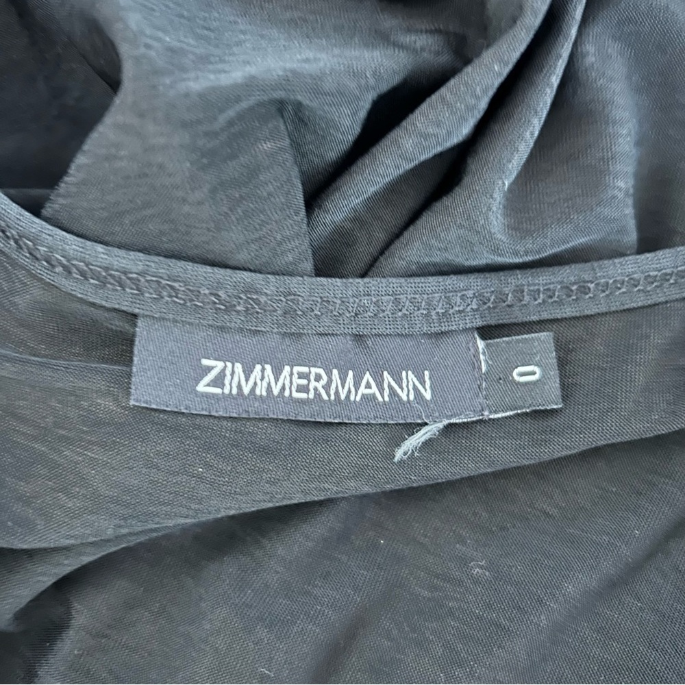 Zimmermann 3/4 Sleeve Black Mini Dress Size 0 - Picture 3 of 3
